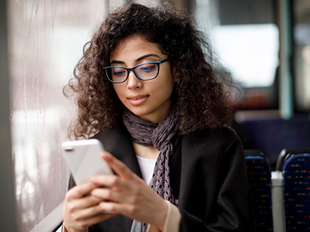 Woman using phone