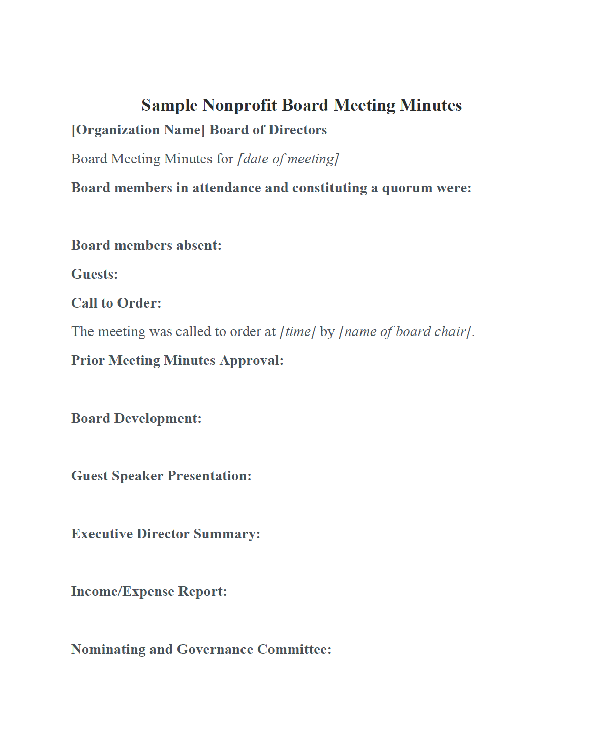 nonprofit-board-meeting-minutes-template