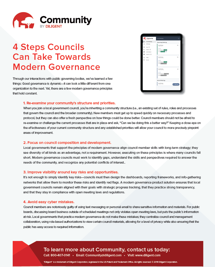 The Local Government's Guide to Modern Governance