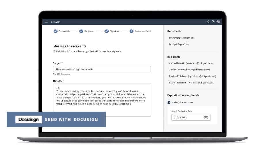 DocuSign Integration with Diligent Boards