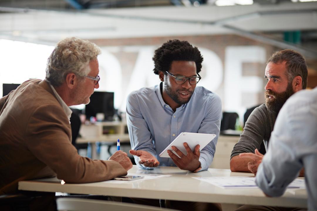 A nonprofit board holding a meeting