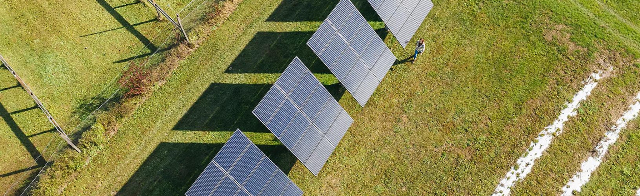 Solar panels representing sustainability as discussed in Larry Fink's letter