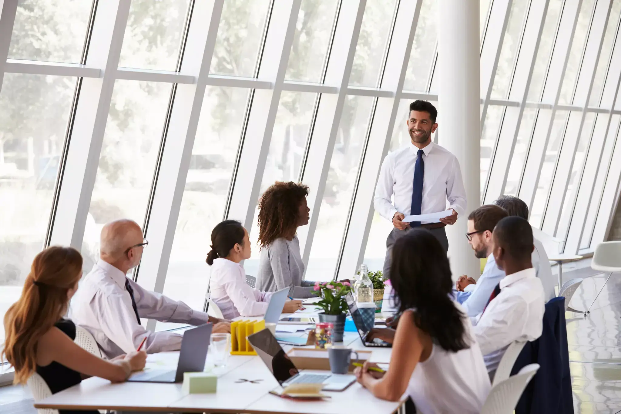 Diverse board in a meeting