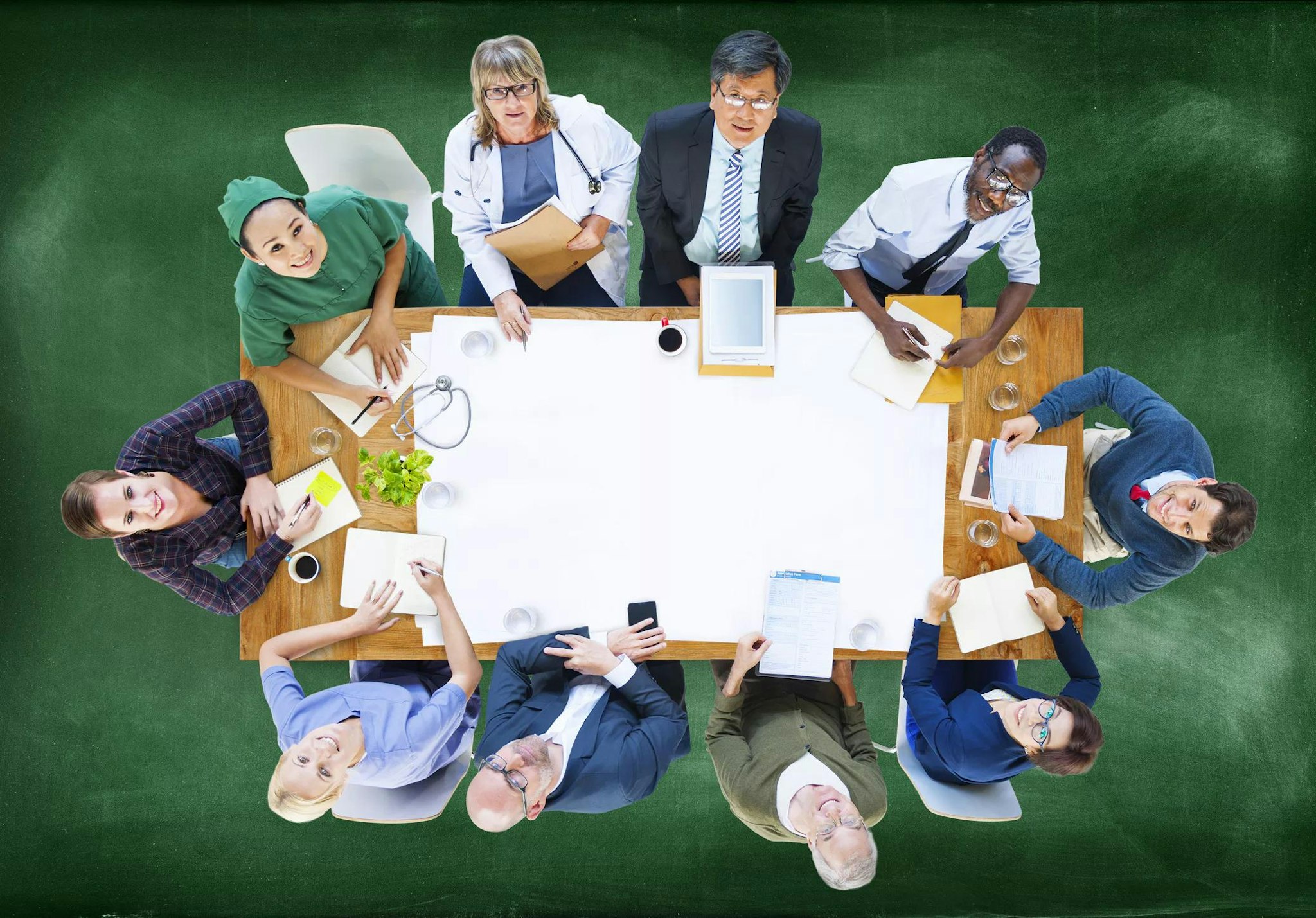 Image of a hospital board having a meeting
