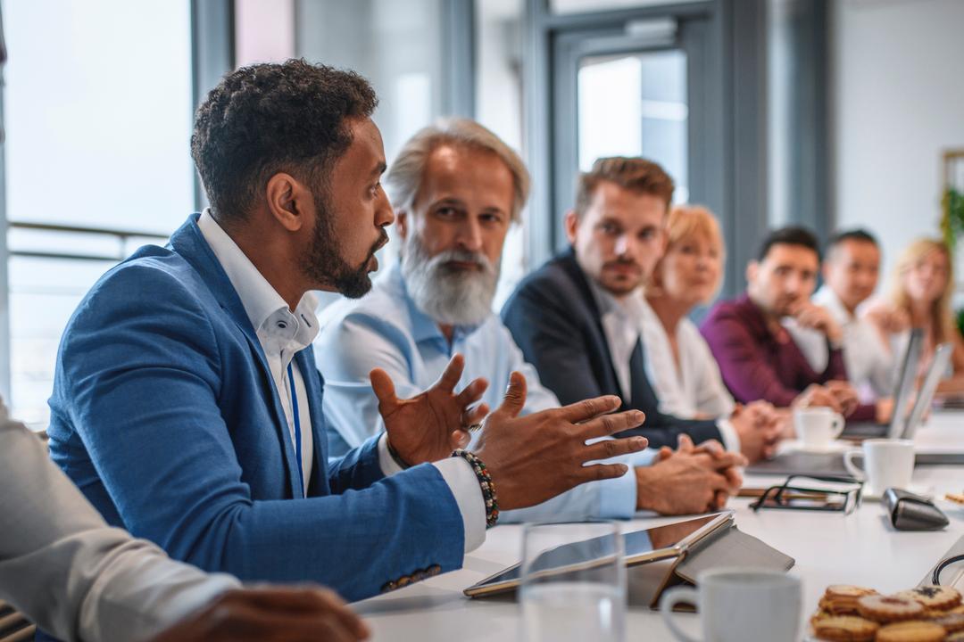 Board members discussing interagency guidance on third-party relationships