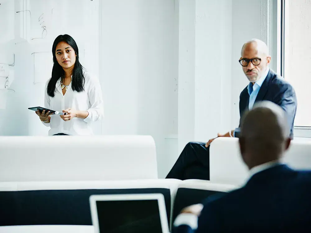 People discussing the board's role in leading and enabling GRC