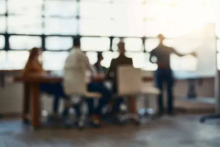 Members of a school board conducting an executive session board meetings