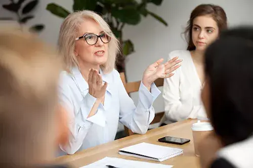 People discussing the role of a nonprofit advisory board