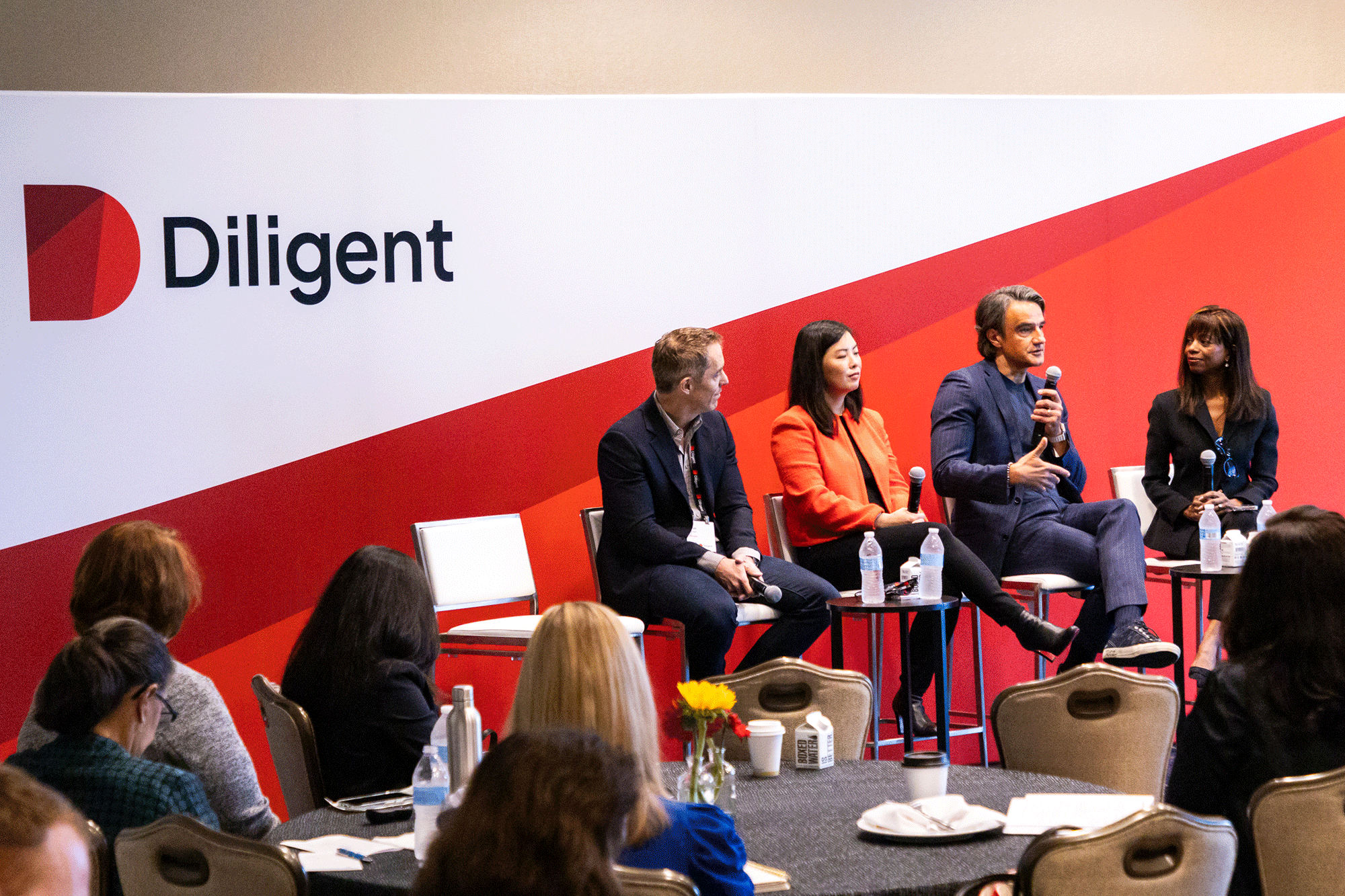 Elevate conference, people talking on stage