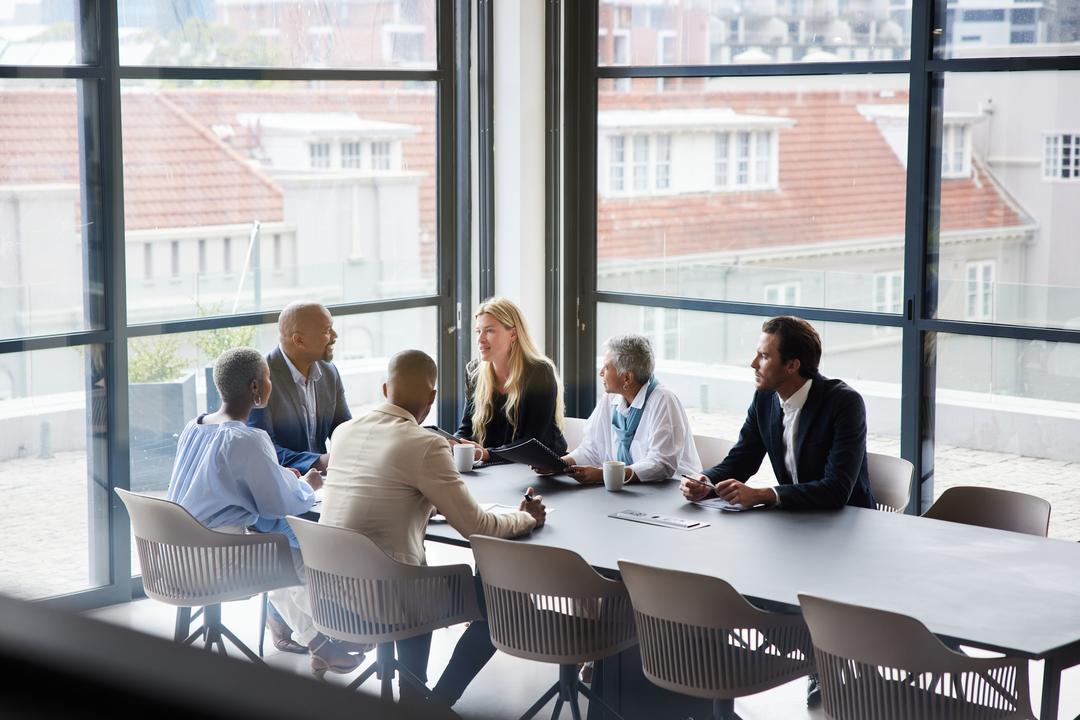 An operations meeting taking place within a company