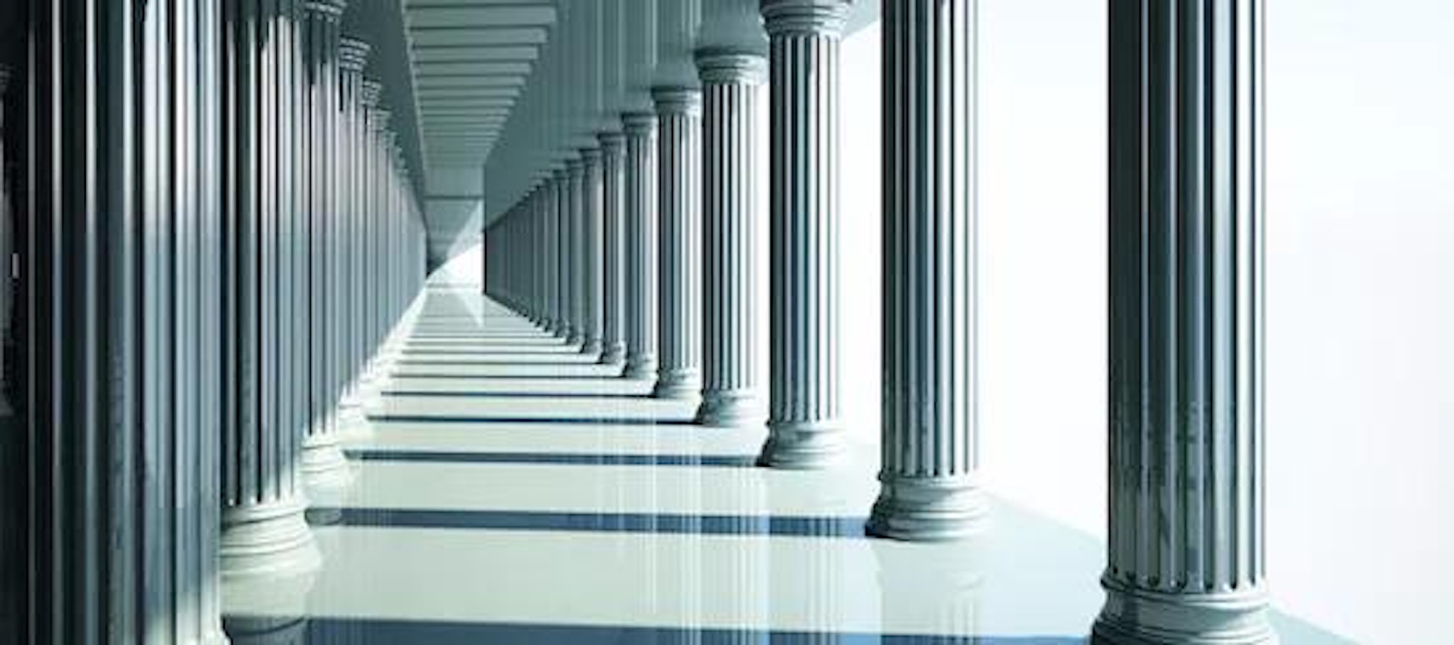 Image of pillars representing the stakeholder model of corporate governance.