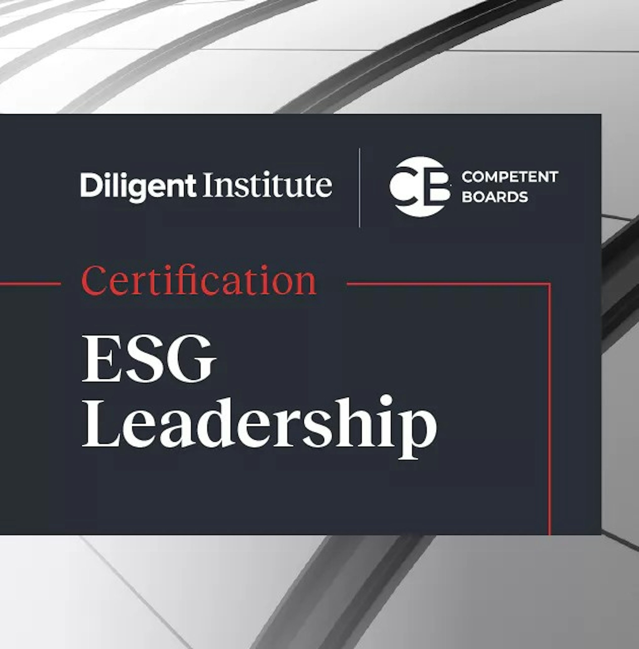 ESG LEADERSHIP CERTIFICATE PROGRAM