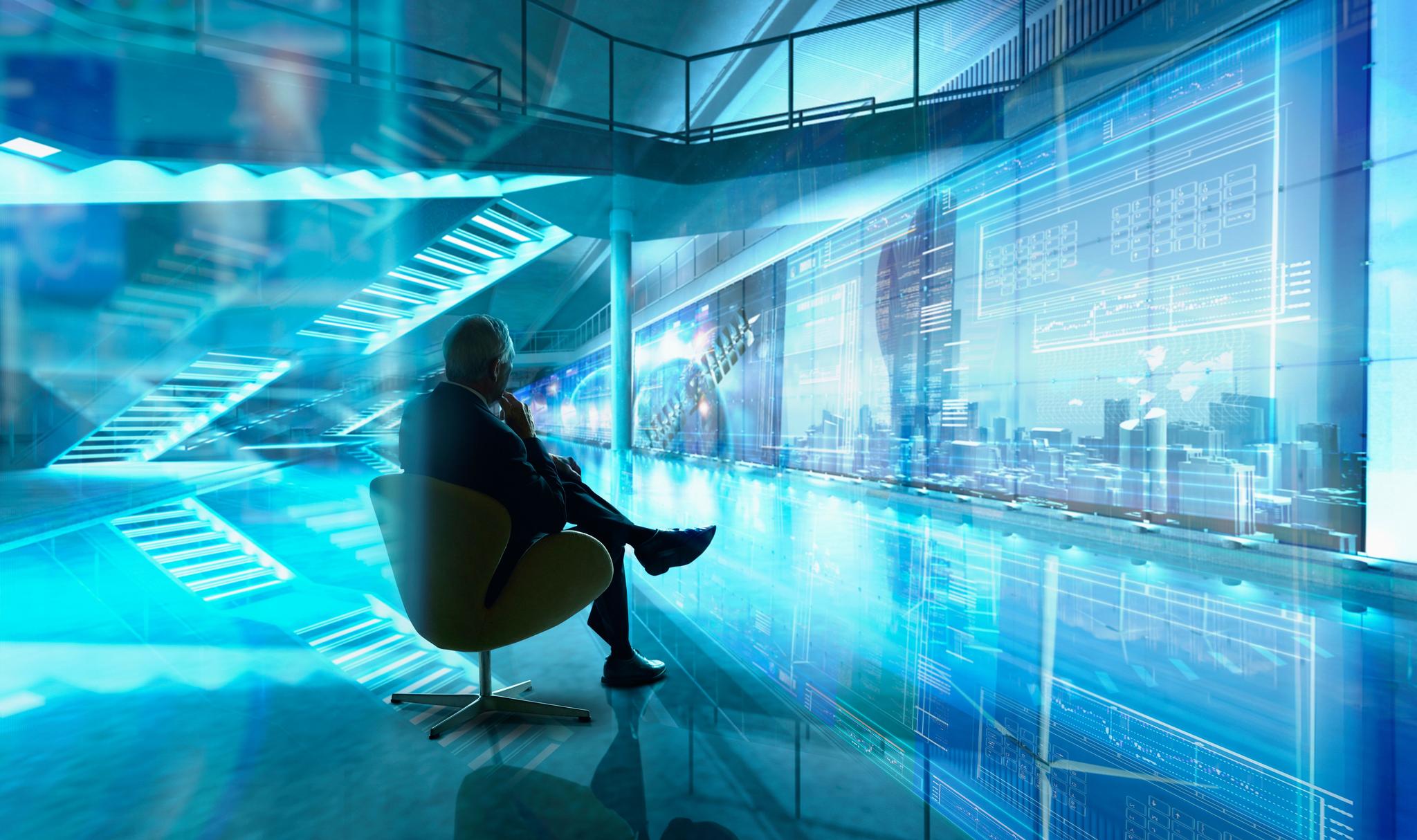 Professional using AI to enhance ERM processes