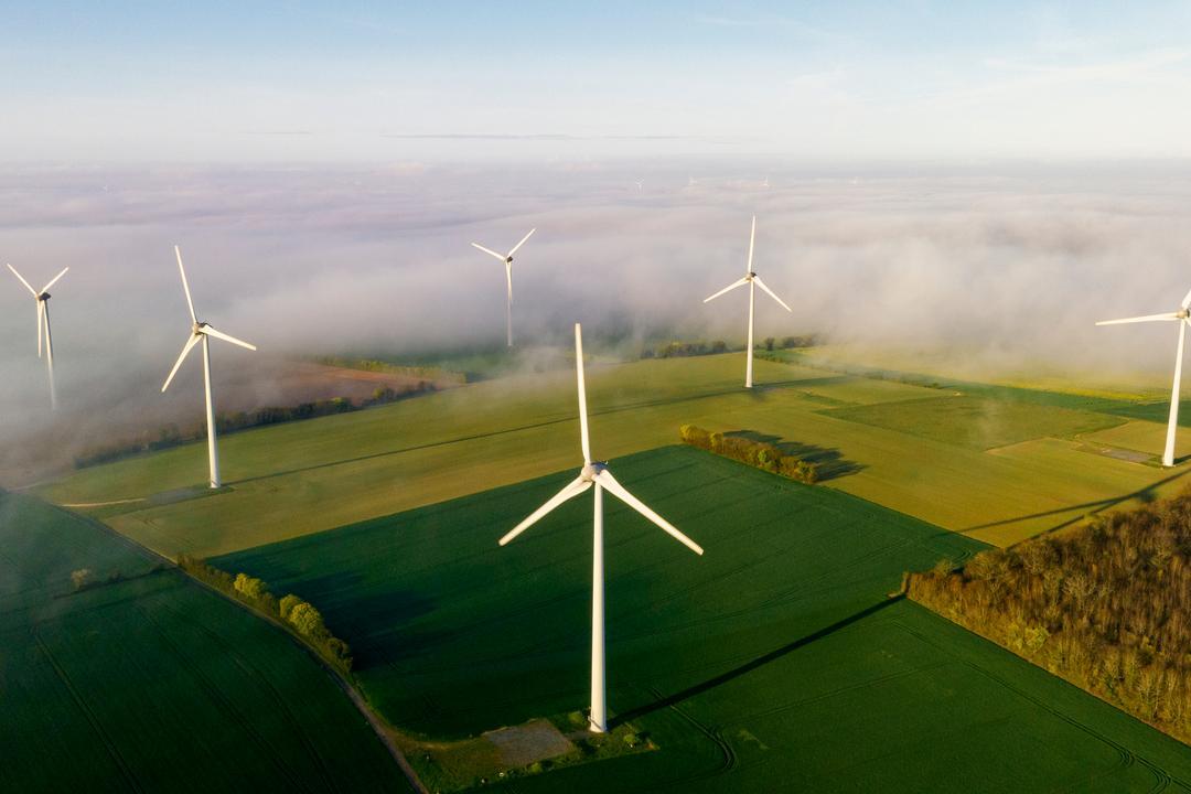 wind turbines generating sustainable energy