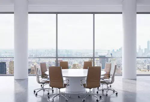 A board room representing private equity advisory board responsibilities