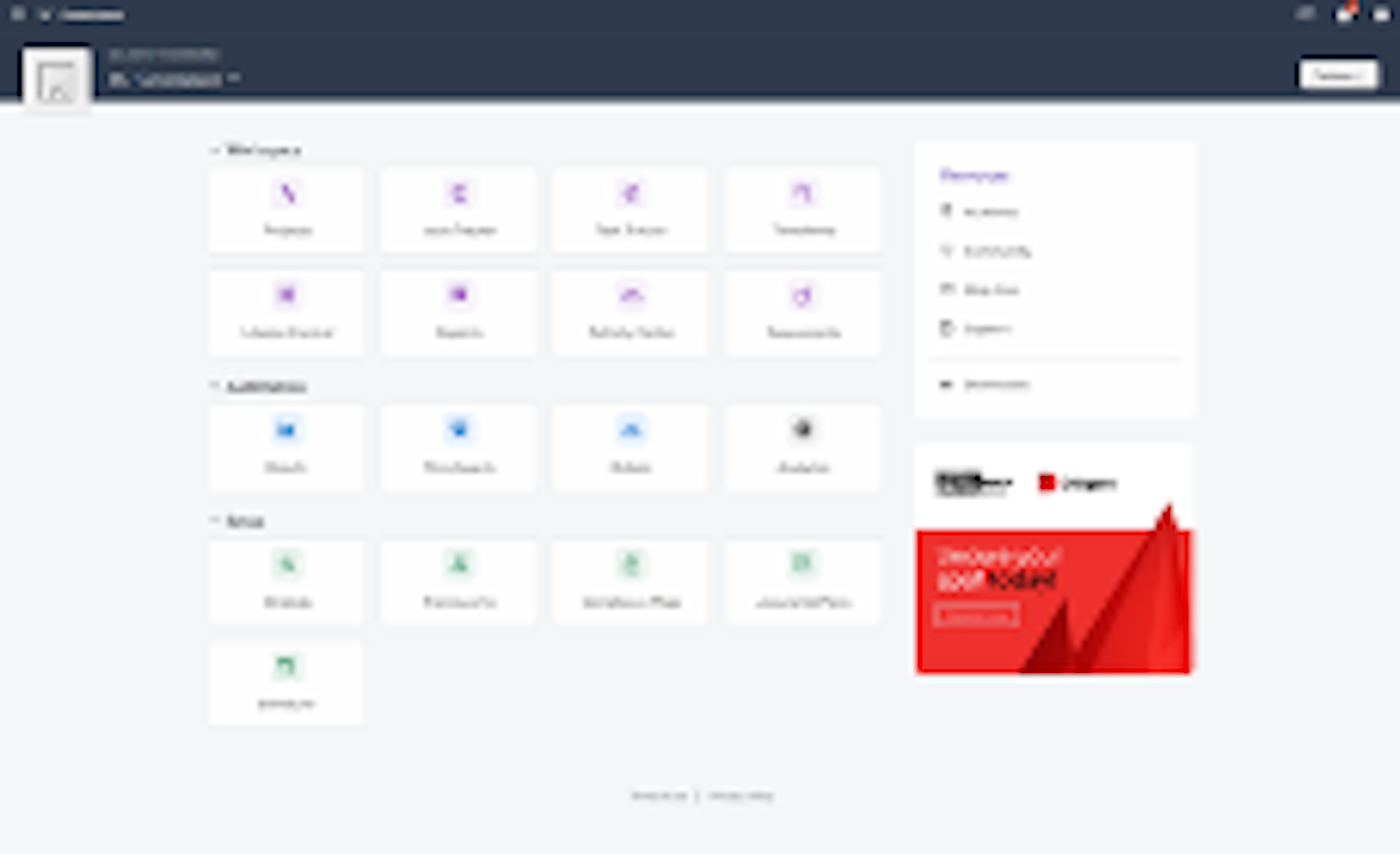 Dashboard view for Diligent Software