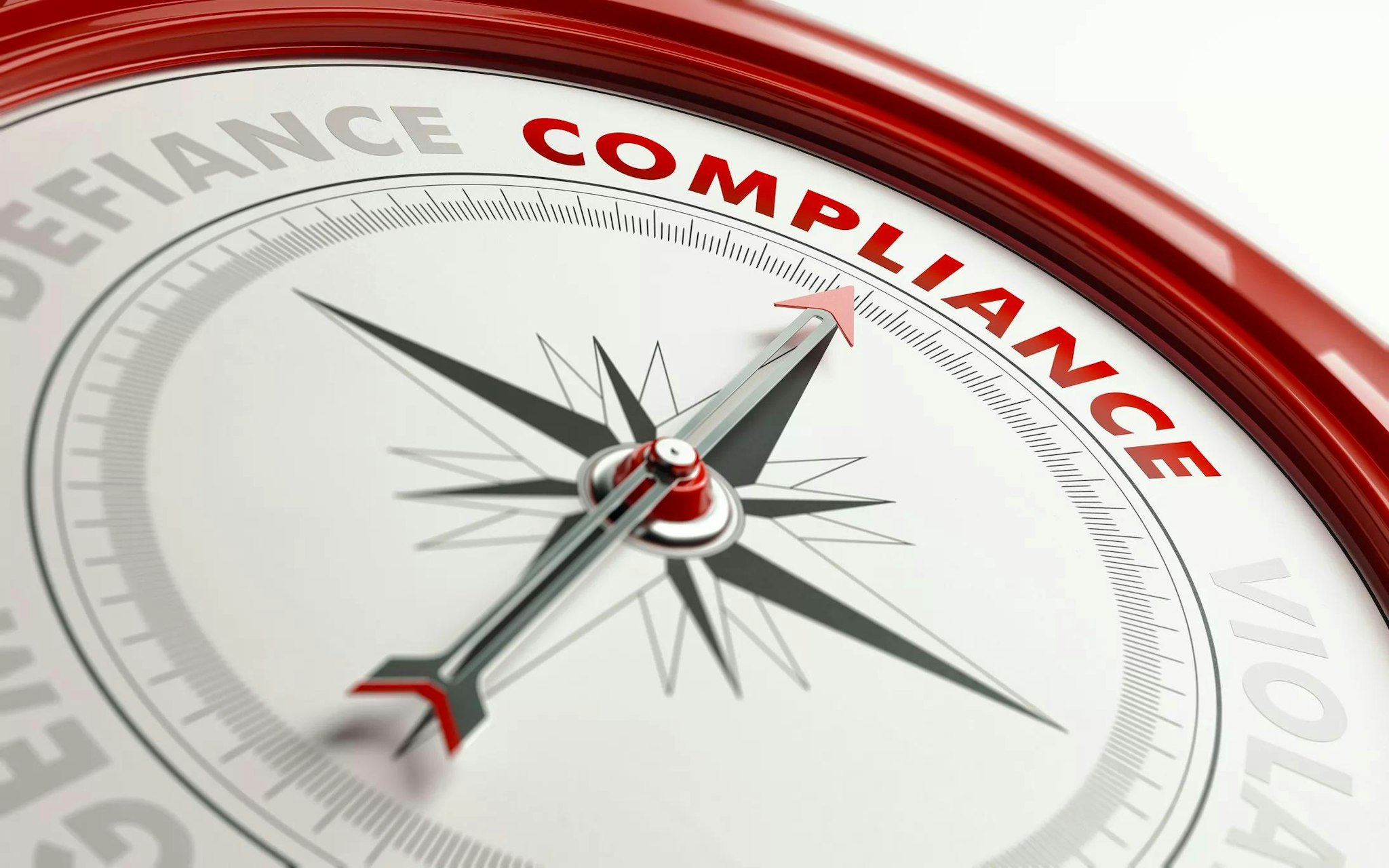 Compass that points to the word "compliance"